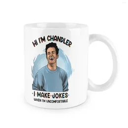 Mugs Custom Mug Hi I'm Chandler I Make Jokes When Uncomfortable Coffee Father Gift 11oz Ceramic Papa Birthday Travel Tea Cup
