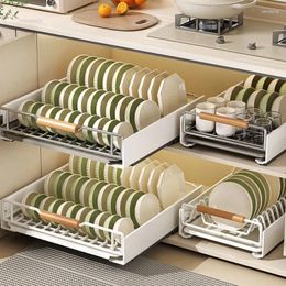 Kitchen Storage Multifunctional Stainless Steel Rack Dish Drainer Accessories Tableware Drainboard Home Organiser