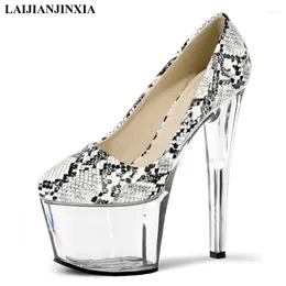 Dress Shoes Women's Sexy Round Toe Belt Buckle Pumps 17cm High Heeled Super Big Size Fashion