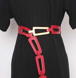 Fashion2020 New Design Doublefaced PU Waist Belt For Women White Red Black Large Size Adjustable Autumn Coat Dress Corset Strap 6464206