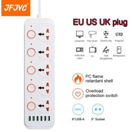 Plugs Power Strip Eu Uk Us Plug Ac Outlet Usb Fast Charging Socket Universal Electrical Extension Cable for Smart Home Network Philtre