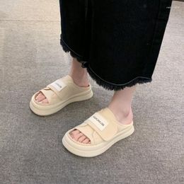 Slippers Summer Mules For Women 2024 Fashion Open Toe Platform Women's Outdoor Slip On Light Casual Ladies Walking Shoes