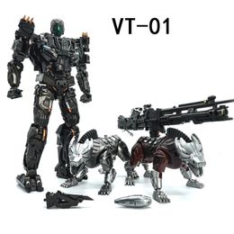 Transformation Kill Lockdown VT-01 VT01 With Two Dogs Alloy Metal KO UT R01 Deformed Toys Action Figure Robot Collection Gifts 240408