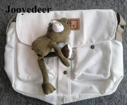 Bags Jooyedeer Luxury Designer Canvas Women Bag 2022 Trend Messenger Bag for ladies Cute Students Satchel Crossbody Shoulder Bags