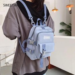 School Bags Fashion Small Backpack Canvas Women Mini Anti-theft Shoulder Bag For Teenager Girls Female