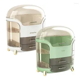 Storage Boxes Cosmetic Box Large Capacity Cosmetics Container Transparent Makeup Organizer Waterproof Skin Care Make Up Drawer