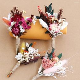 Decorative Flowers Lychee Life Dry Flower Mini Bouquet Wedding Party Corsage Exquisite Decoration Pos Props Gifts Home Bedroom