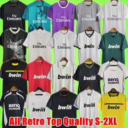 98 99 RAUL Mens Retro Soccer Jerseys RonAldO ALONSO SEEDORF ZIDANE CANNAVARO R.CARLOS KAKA' SERGIO RAMOS Home Away Goalkeeper Football Shirt Uniforms TOPS