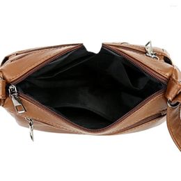 Totes Youth Ladies Simple Versatile Bag Women PU Leather Messenger Mother Solid Handbag Crossbody Multi-pocket Purse