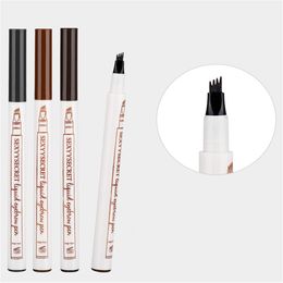 wholesale SEXYYSECRET Multi Colours 4 Head Microblading Fork Natural Lasting Waterproof Liquid Eyebrow Pencil