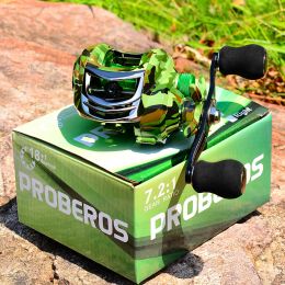 Accessories PROBEROS Baitcasting Reels Bait Casting 10KG/22LB Drag Fishing Reel 18 + 1BB High Speed 7.2:1 Super Metal Magnetic Brake Wheel