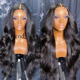 Brazilian Hair 40 Inch 13x4 HD Body Wave Lace Front Wig Pre Plucked Body Wave Lace Frontal Wig Glueless Simulation Human Hair Wigs for Black Women 943