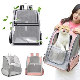 Bags Breathable Pet Cat Carrier Backpack Large Capacity Cat Dogs Carrying Bag Folding Pet Chest Portable Outdoor Travel Pets Carrier