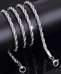 Fashion Mens Hip Hop Chain Shine Necklace Luxury Classy Clavicle Necklace Silver Gold Color Rope Jewelry For Women Men 3mm5408219