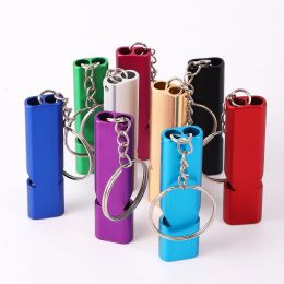 Whistles Pet Dog Cats Birds Training Whistle Dualtube Survival Whistle Portable Aluminum Safety Whistle Outdoor Hiking Camping Whistle