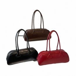 women Vintage Armpit Bags PU Leather Retro Commuting Bag Trendy Shop Bag Single Shoulder Bag Simple Underarm Handbag l7CI#