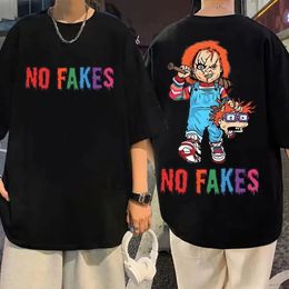 Horror No Fakes Chucky Graphic T Shirts Men Women Gothic Trend Short Sleeve Tshirt Summer Street Fashion Oversized Tshirts 240411
