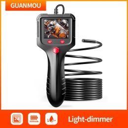 Brackets Handheld Endoscope Camera with 2.4 Inch IPS HD Screen Borescope Portable Snake Camera with 6 Led Lights For Sewer Car Endoscope