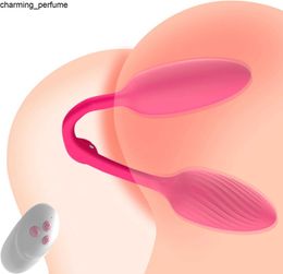 Vibrator Prostate Stimulator Silicone Double Dildo with Remote Control Plug 10 Vibration Panty Vibrating Jump Egg for Women