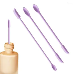 Makeup Brushes Spatula 3PCS Double-End Beauty Scoop Lotion Scraper Reusable Tiny For Mini Jar