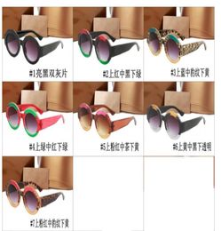 summer woman fashion Sunglasses Circular glasses with three contrasting colors driving eyewear Lady big frame beach protection daz1964902