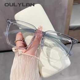 Sunglasses Frames Oulylan 2024 Fashion Blue Light Large Frame Glasses For Women And Men Suitable Round Faces Retro Transparent