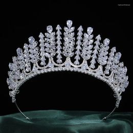 Hair Clips Wedding Accessories Big Large Tiaras And Crowns Rhinestones Zircon Headbands Brides Birthday Gift Headpieces Bridal Jewellery