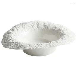 Bowls Imitation Grain Ceramic Straw Hat Bowl Pasta Plate White Salad Home Deep Soup High-grade Dinner