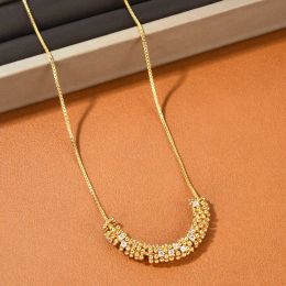 Necklaces New Fashion Famous Designer Brand Gold Chain Crystal Diamond Irregular Necklace Woman Luxury Jewellery Europe America Trendy