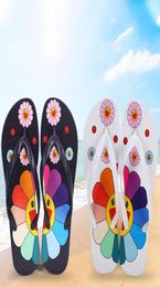 2020 ladies summer slippers cute sunflower flat slippers ladies soft slippers shoes women printed floral beach casual sandalsygf9906855