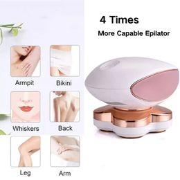 Rechargeable Lady Epilator 4x Hair Removal Power Ladies Face Legs Arm Epilator Painless electric shaver 240416