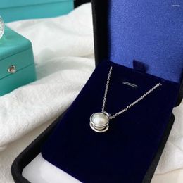 Pendant Necklaces Design Fashion And Simple Pearl Necklace For Women Delicate Brass Jewellery Essential Daily Travel Leisure