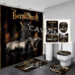 Shower Curtains Lorna Shore 3D Printed Curtain Waterproof Bathroom Anti-slip Bath Mat Set Toilet Rugs Mats Home Decor