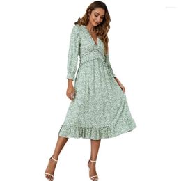 Casual Dresses Women's Amazon Nine-Quarter Sleeve Rayon Dress Lace