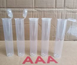 wholesale pre roll packaging plastic bottle tube vial Hinged Lid J-tube Blunt squeeze lid childproof 72mm ecig vape cartridge carts holder packaging custom labels