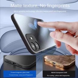 AG Silicone Matte Glass Case For iphone 15 14 13 12 11 Pro Max ProMax Plus Frosted Glass Phone Case With Integrated lens Film