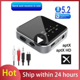 Adapter New aptXLL/HD Low Latency Bluetooth 5.2 Audio Receiver Transmitter Adapter Handsfree 3.5mm Aux Wireless Stereo Music Adapter