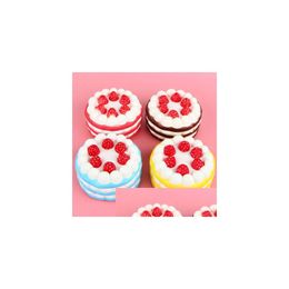 Decompression Toy Squishy Cake Stberry Per Cream Pink Yellow Red Coffee Blue Fidget Jumbo Decor Slow Rising Squishies Drop Delivery To Dhazn