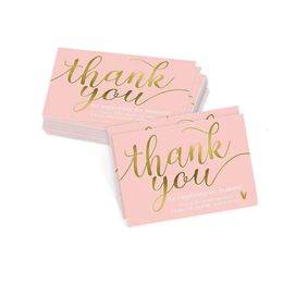 Thank You Supporting My 5*9CM Small Business Thanks Greeting Card Appreciation Cardstock for Sellers Gift 50pcs/set s stock