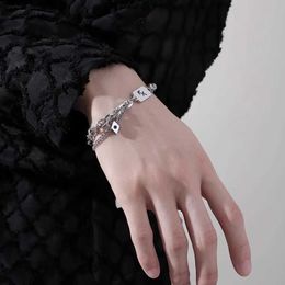 Twelve zodiac signs bracelet for men light luxury and niche design accessories high-end titanium steel for men cool style bracelet for women