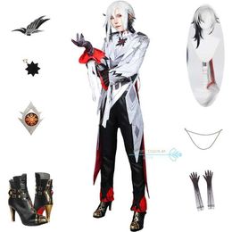 Anime Costumes Arlecchino Cosplay Game Genshinimpact Arlecchino Cosplay Come Wig Shoes Full Set Women Anime Role Play Carnival Party Clothes Y240422