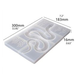 &equipments N84D Snakeshaped Tray Silicone Resin Mould is Suitable for Epoxy Resin Casting Diy Jewellery Box Mould Home Decoration