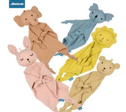 Soft organic cotton muslin bunny rabbit animal Newborn Pacify Towels Bibs Soothers towel Robes baby accessory2246935