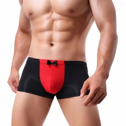 Underpants Sexy Underwear Men Gentleman Boxer With Bowknot Shorts Pants Cueca Masculina Cute Gift For Lover Friends