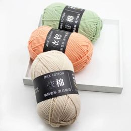 50g 4ply Milk Cotton Knitting Wool Yarn Needlework Dyed Lanas For Crochet Craft Sweater Hat Dolls Sewing Tools 240411