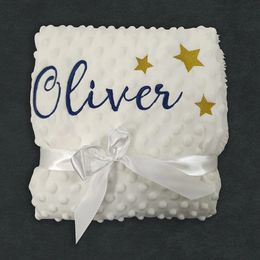 Ms.O Name Personalised Custom Kids Baby Sherpa Fleece Blanket Funny Children Birthday Gifts For Girls Boys Drop 240417