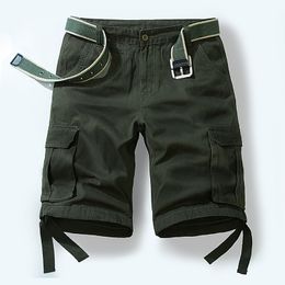 Summer Loose Men's Cargo Shorts Army Green Multi-pocket Pants Fat Guy Casual Shorts XL-8XL