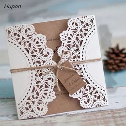 102050pcs Card Cut Inviti di nozze Card Card Vintage Wedding Bridal Docho doccia Regalo Kits Kits Event Party Forniture 240419