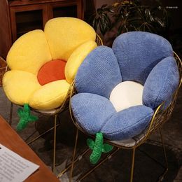 Pillow Flower Seat Office Waist Protection Backrest Integrated Chair Bottom Soft Winter Decoration