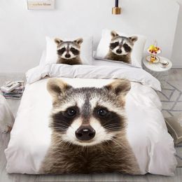 Bedding Sets 3D Set Horse Hedgehog Duvet Cover Bed Pillowcase King Size Home Textile
